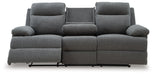 Side-Swipe Reclining Sofa with Drop Down Table - Abundant Home Collections