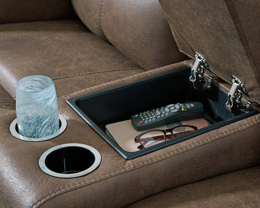 Beckley Place Power Reclining Loveseat with Console - Abundant Home Collections