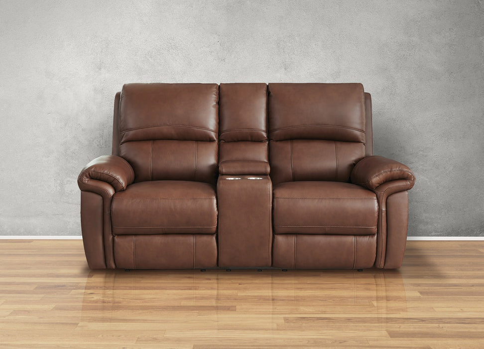 Monica Leather Reclining Loveseat