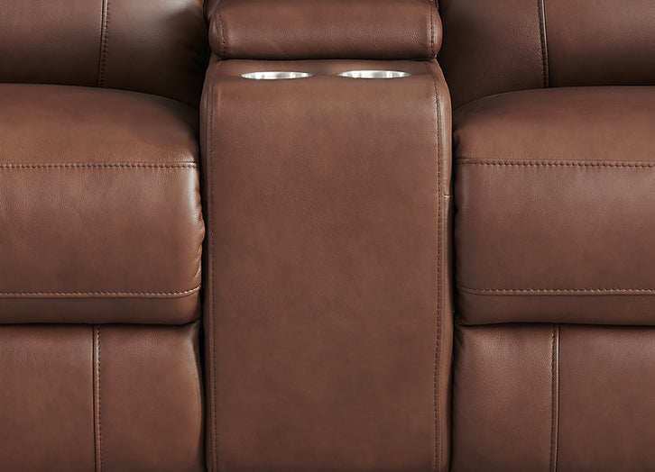 Monica Leather Reclining Loveseat
