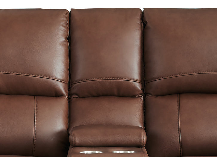Monica Leather Reclining Loveseat