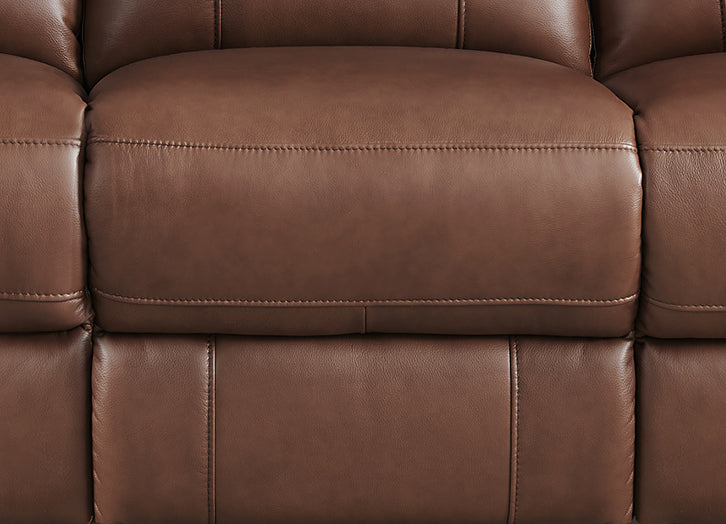 Monica Leather Reclining Loveseat
