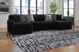 Midnight-Madness Sectional with Chaise - Abundant Home Collections