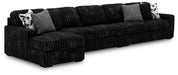 Midnight-Madness Sectional with Chaise - Abundant Home Collections