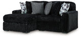 Midnight-Madness Sectional with Chaise - Abundant Home Collections