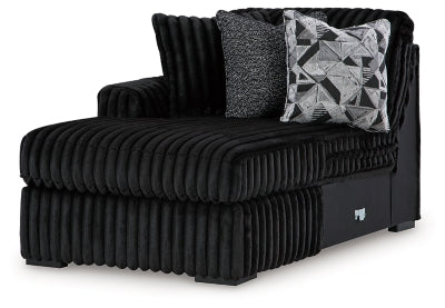 Midnight-Madness Sectional Sofa with Chaise - Abundant Home Collections