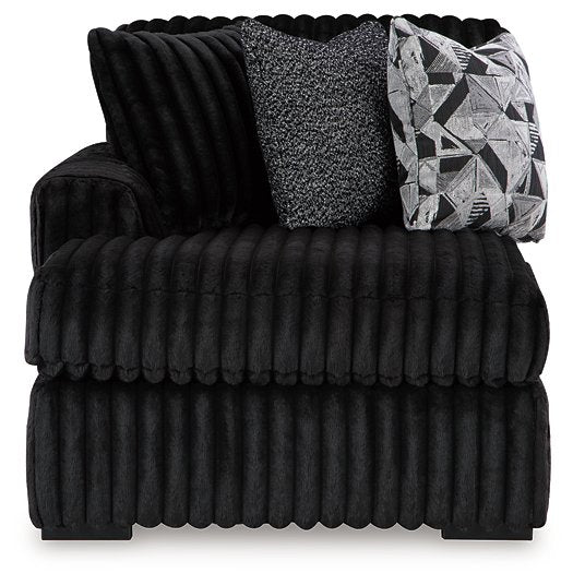 Midnight-Madness Sectional with Chaise - Abundant Home Collections