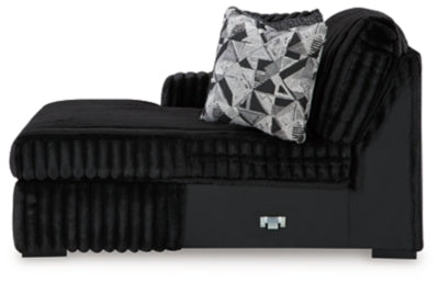 Midnight-Madness Sectional Sofa with Chaise - Abundant Home Collections