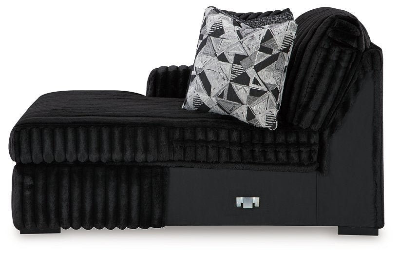 Midnight-Madness Sectional with Chaise - Abundant Home Collections