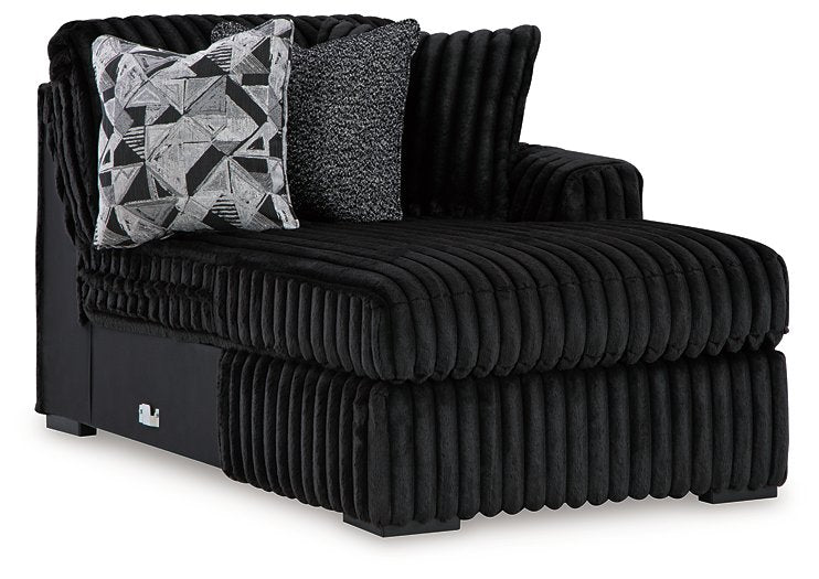 Midnight-Madness Sectional with Chaise - Abundant Home Collections
