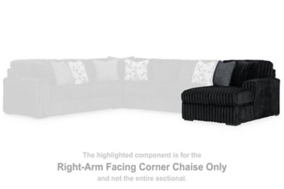 Midnight-Madness Sectional with Chaise - Abundant Home Collections