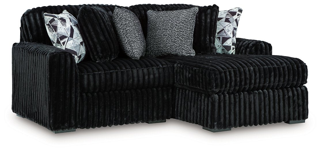 Midnight-Madness Sectional with Chaise - Abundant Home Collections