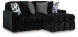 Midnight-Madness Sectional with Chaise - Abundant Home Collections