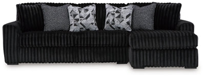 Midnight-Madness Sectional Sofa with Chaise - Abundant Home Collections