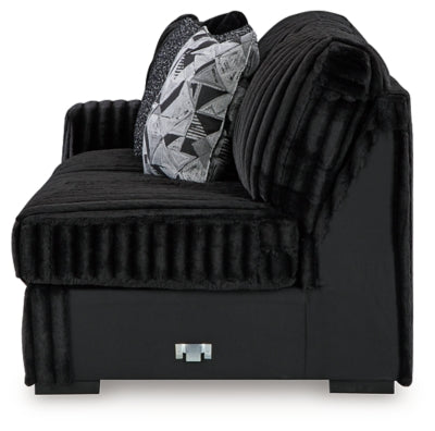 Midnight-Madness Sectional with Chaise - Abundant Home Collections