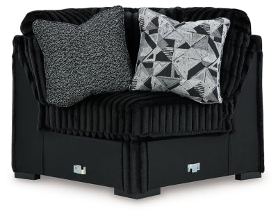 Midnight-Madness Sectional with Chaise - Abundant Home Collections