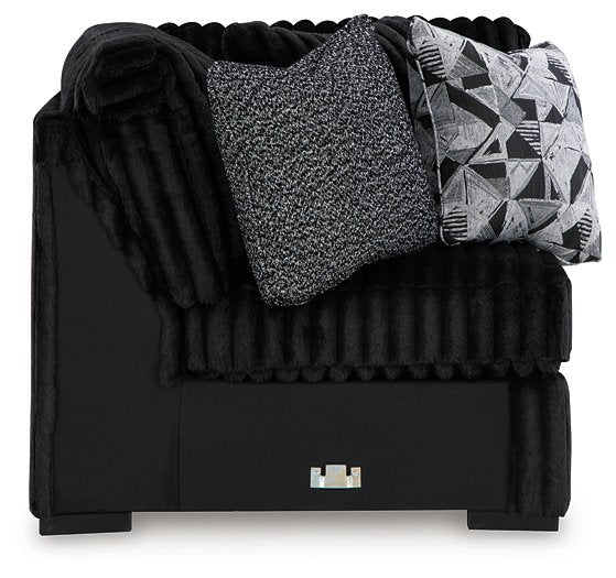 Midnight-Madness Sectional with Chaise - Abundant Home Collections