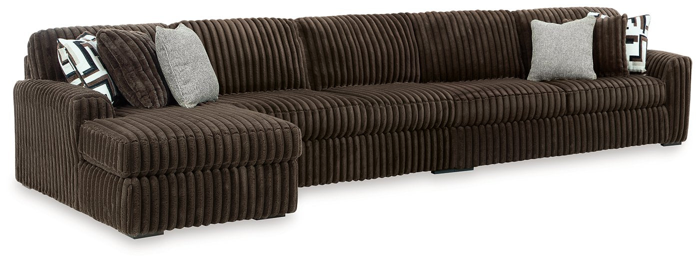 Midnight-Madness Sectional with Chaise - Abundant Home Collections