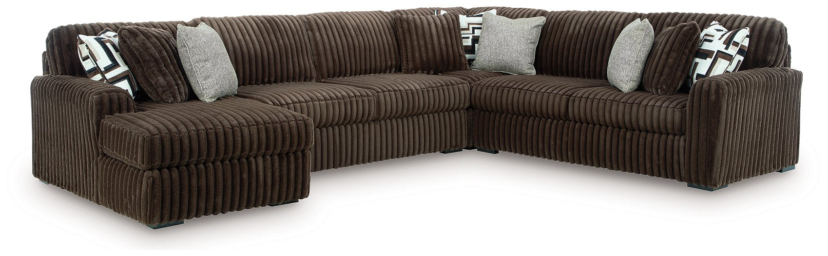 Midnight-Madness Sectional with Chaise - Abundant Home Collections