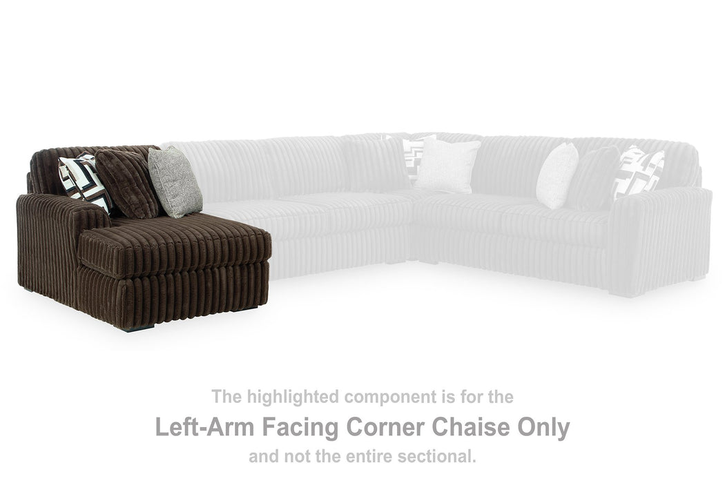Midnight-Madness Sectional with Chaise - Abundant Home Collections