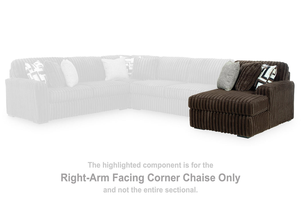 Midnight-Madness Sectional with Chaise - Abundant Home Collections