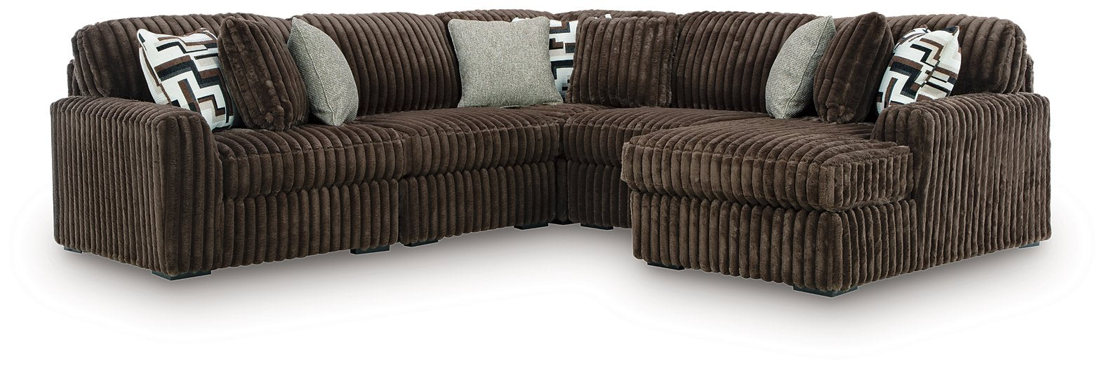 Midnight-Madness Sectional with Chaise - Abundant Home Collections