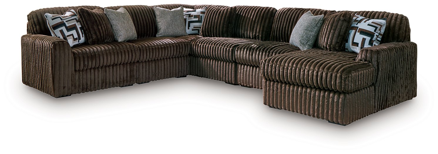Midnight-Madness Sectional with Chaise - Abundant Home Collections