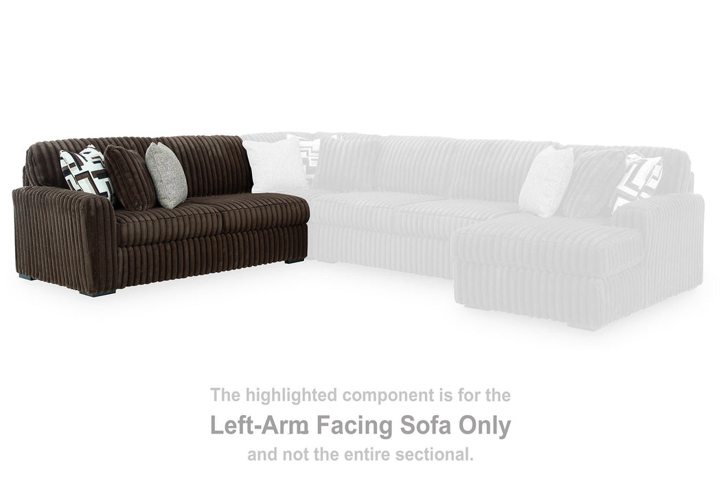 Midnight-Madness Sectional with Chaise - Abundant Home Collections