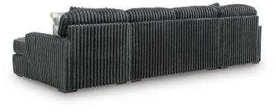 Midnight-Madness Sectional with Chaise - Abundant Home Collections