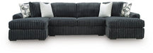 Midnight-Madness Sectional with Chaise - Abundant Home Collections