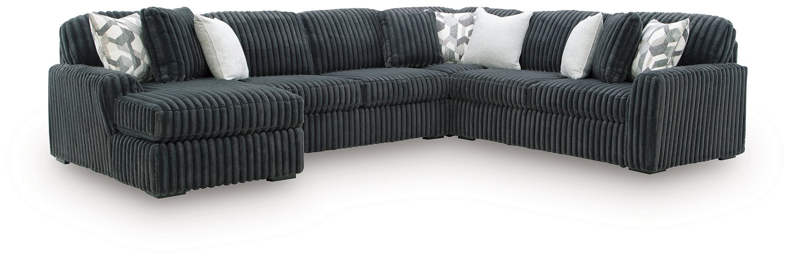 Midnight-Madness Sectional with Chaise - Abundant Home Collections