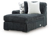 Midnight-Madness Double Chaise 3-Piece Sectional - Abundant Home Collections