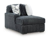 Midnight-Madness Double Chaise 3-Piece Sectional - Abundant Home Collections