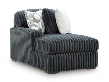 Midnight-Madness Double Chaise 3-Piece Sectional - Abundant Home Collections