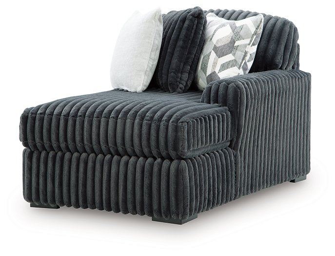 Midnight-Madness Double Chaise 3-Piece Sectional - Abundant Home Collections