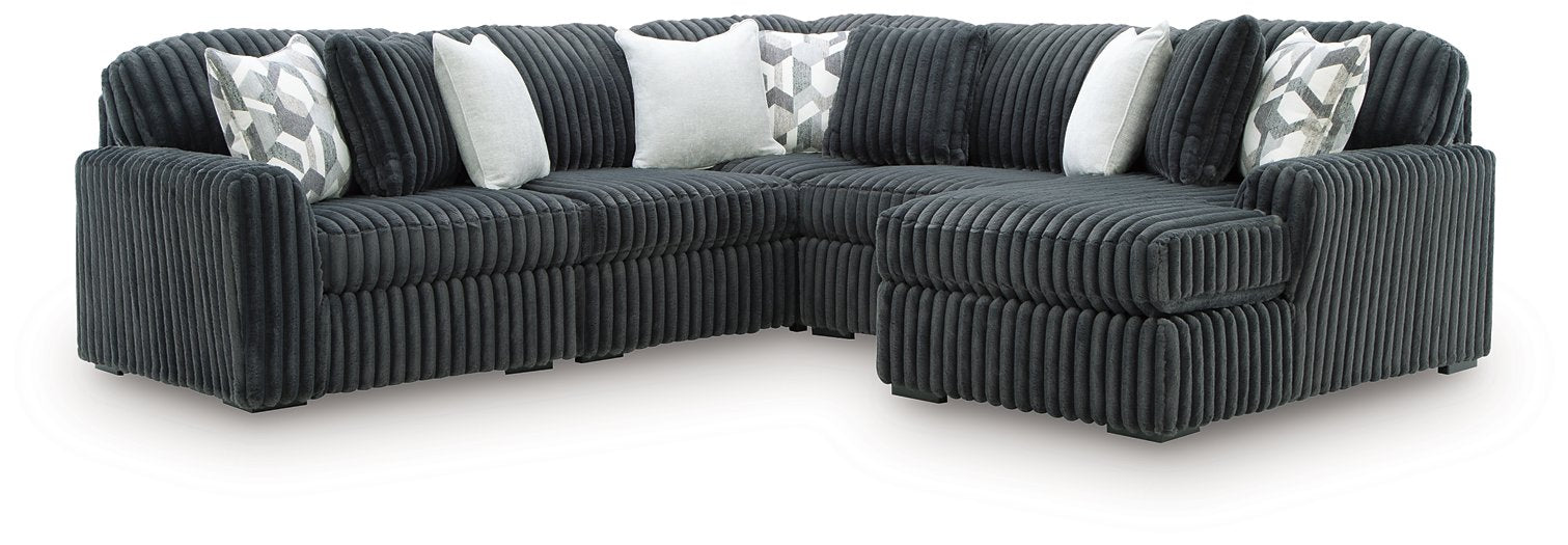 Midnight-Madness Sectional with Chaise - Abundant Home Collections