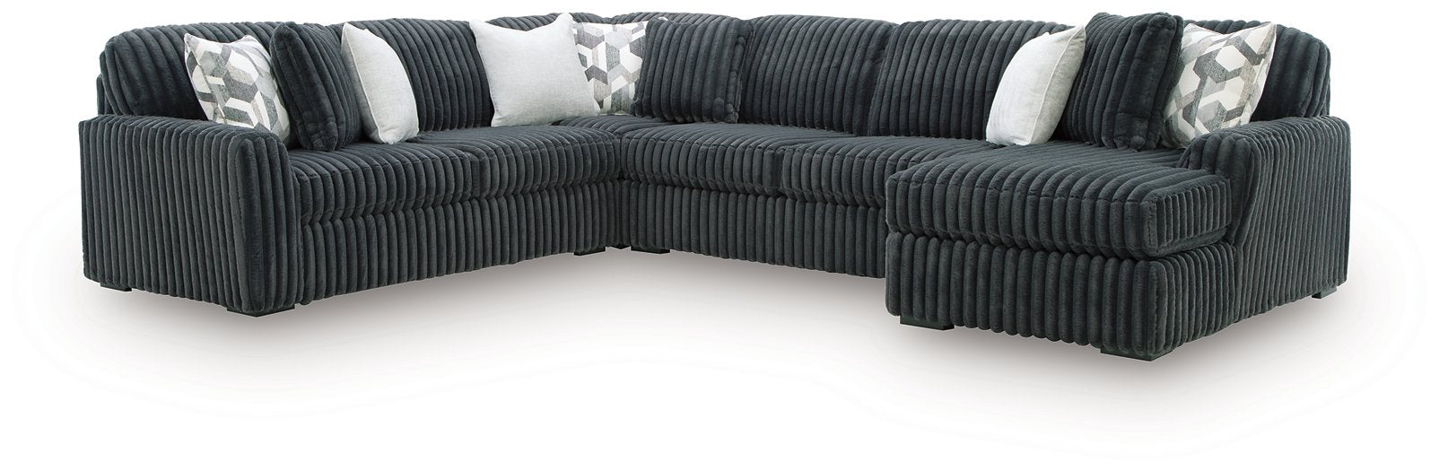 Midnight-Madness Sectional with Chaise - Abundant Home Collections