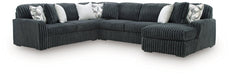 Midnight-Madness Sectional with Chaise - Abundant Home Collections