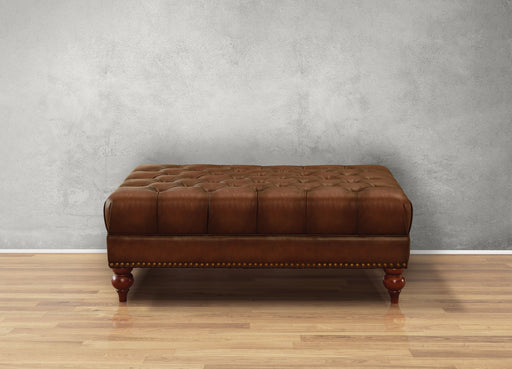 Aliso Leather Ottoman