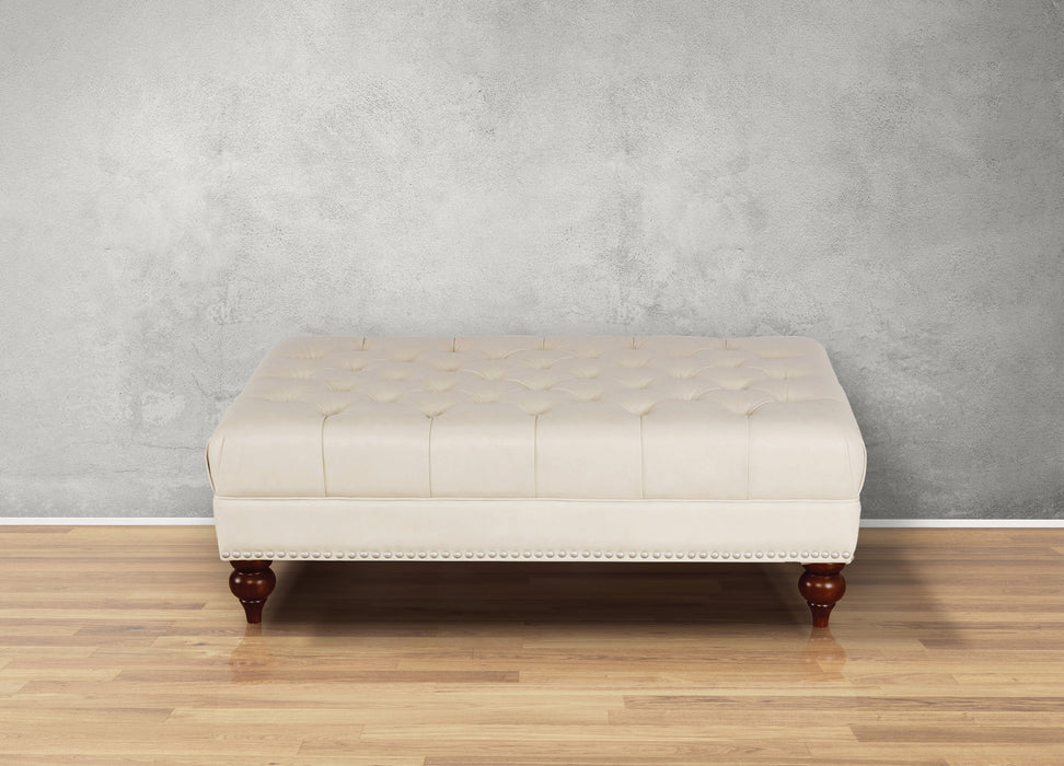 Aliso Leather Ottoman
