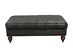 Aliso Leather Ottoman