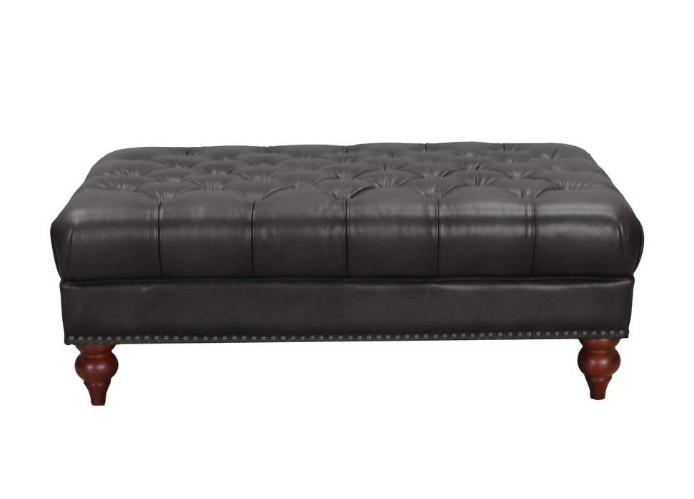 Aliso Leather Ottoman