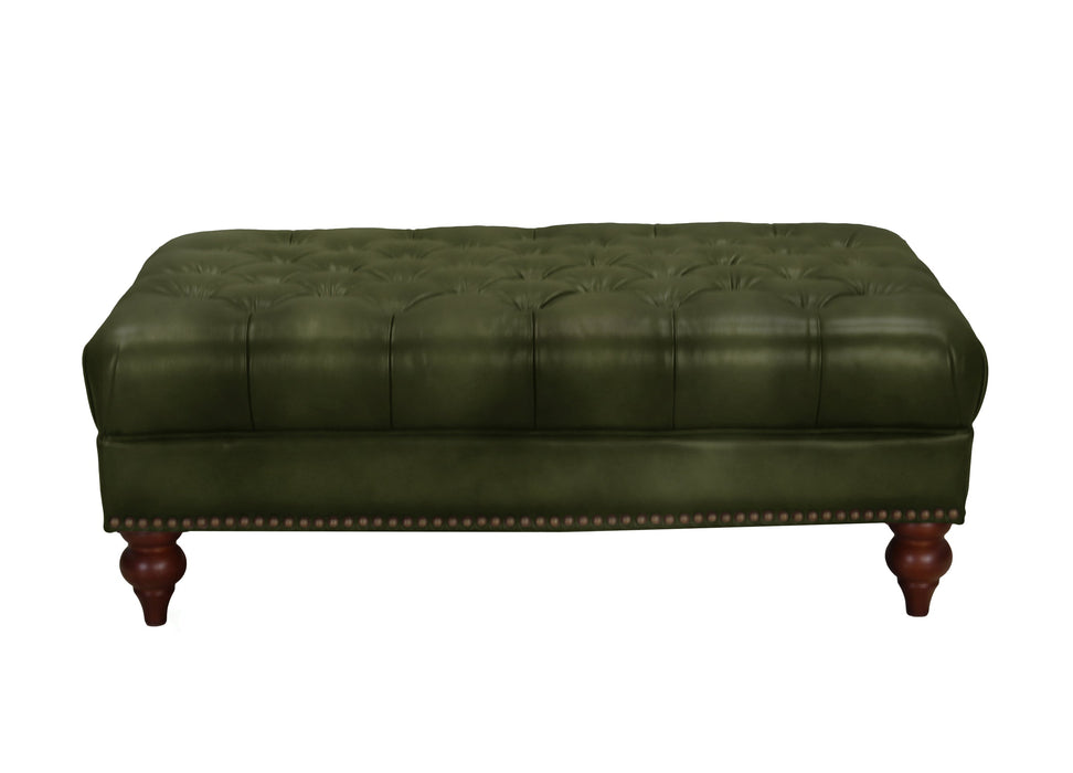Aliso Leather Ottoman
