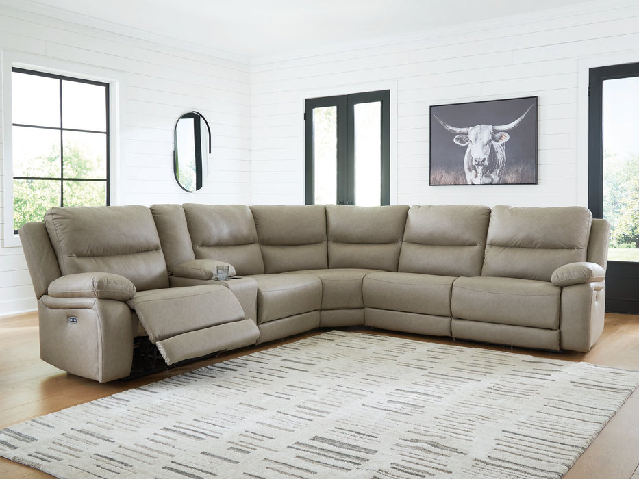 Narwhal Place Reclining Sectional with Storage Console - Abundant Home Collections