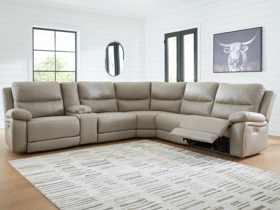 Narwhal Place Reclining Sectional with Storage Console - Abundant Home Collections