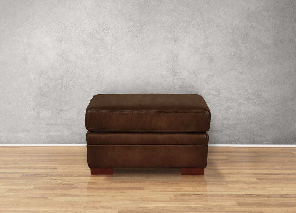 Dillon Leather Ottoman