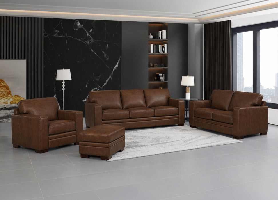 Dillon Leather Ottoman