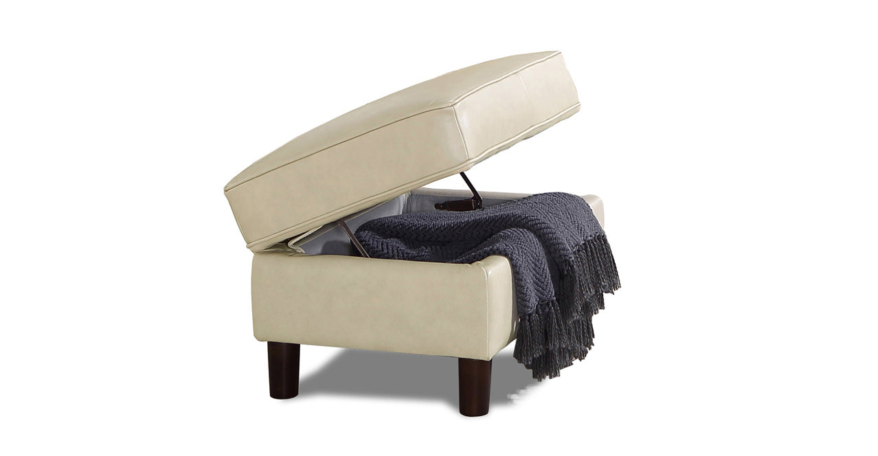 Bella Leather Ottoman
