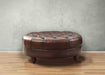 Newport Leather Ottoman