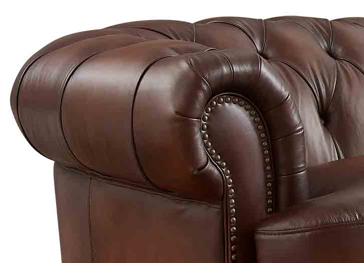 Newport Leather Ottoman